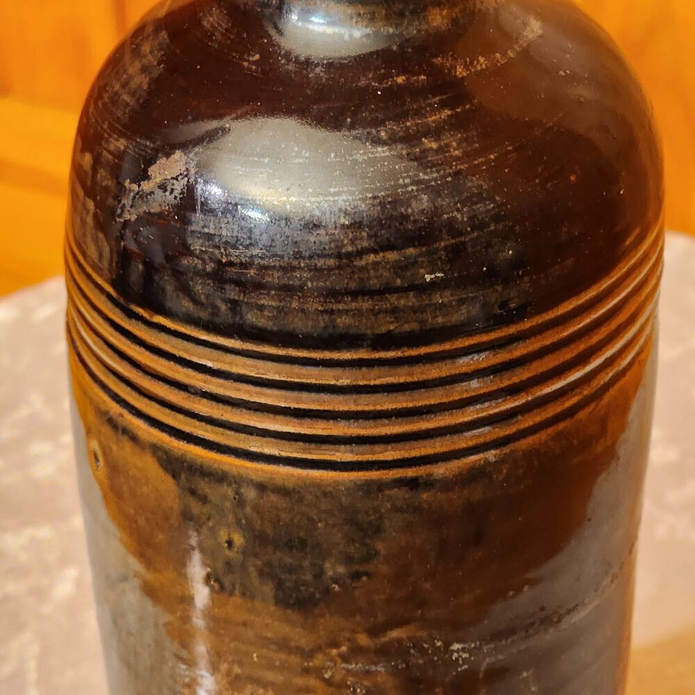 Antique Unmarked J. Bourne & Son Denby Salt-Glazed Master Ink Bottle 19th C -10"